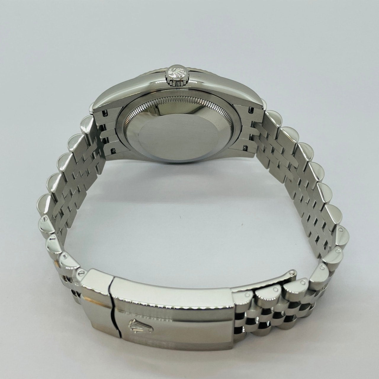 Pre-Owned Rolex Datejust 126234G Fluted Motif Bright Blue