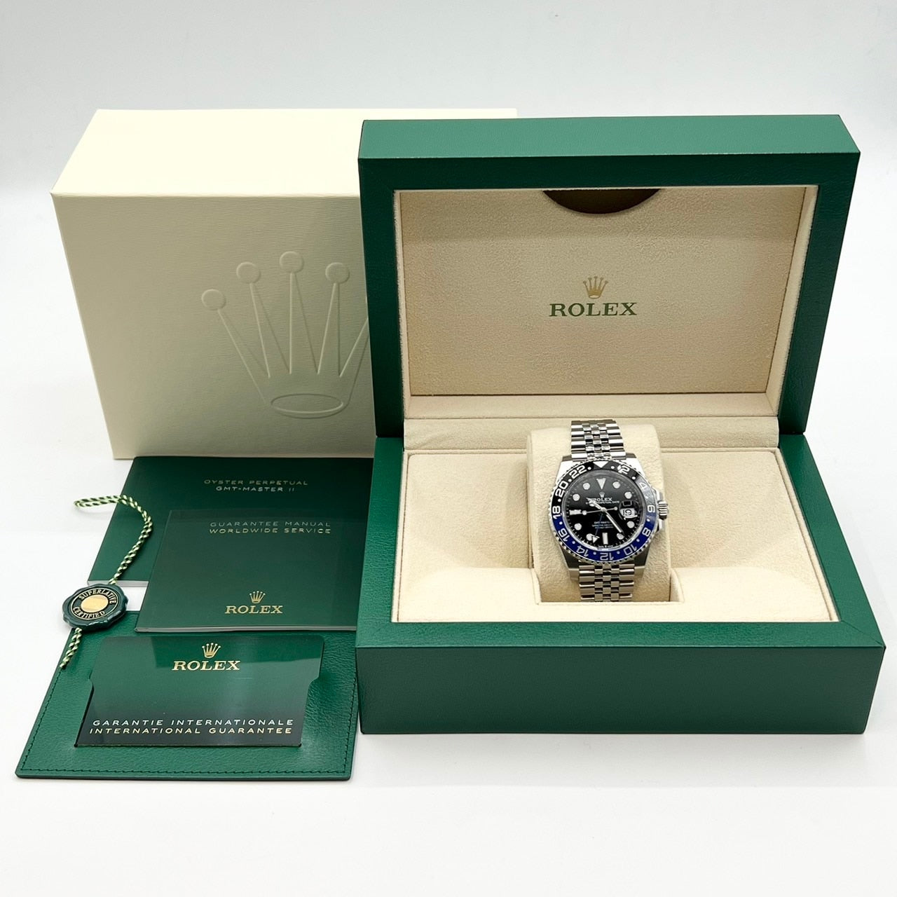 롤렉스 GMT 마스터 II 126710BLNR 배트맨 40mm 스테인리스 스틸 희년 팔찌