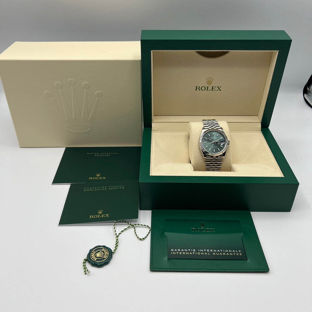プレオウンド ロレックス デイトジャスト 126234 ミントグリーン ジュビリーブレス 36mm