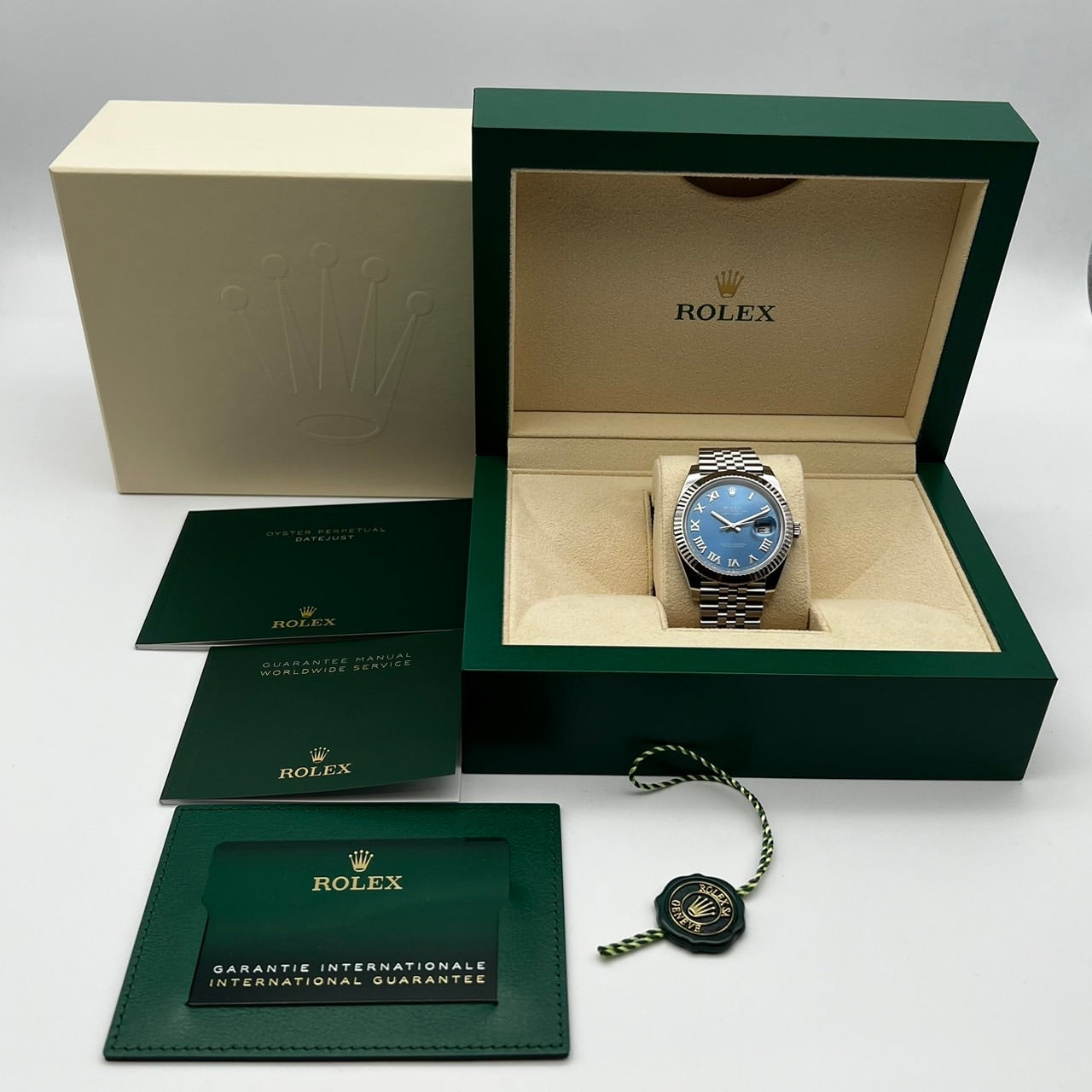プレオウンド ロレックス デイトジャスト 126334 アズーロブルー ジュビリーブレス 41mm