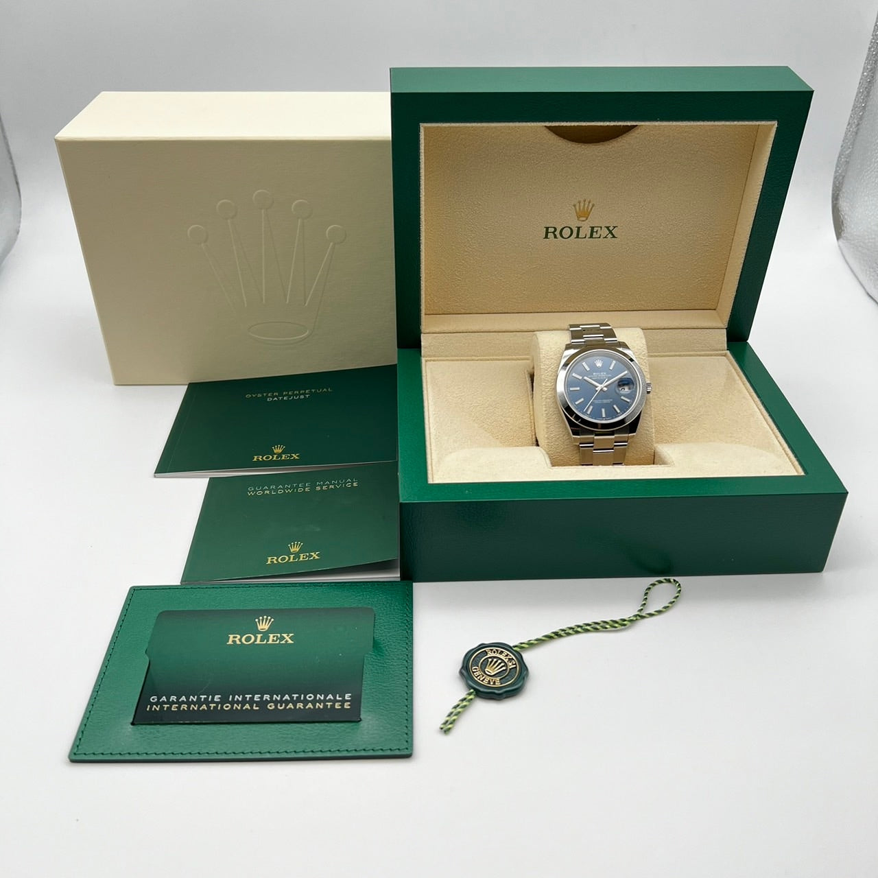 プレオウンド ロレックス デイトジャスト41 126300 オイスターブレスレット ブルー 41mm