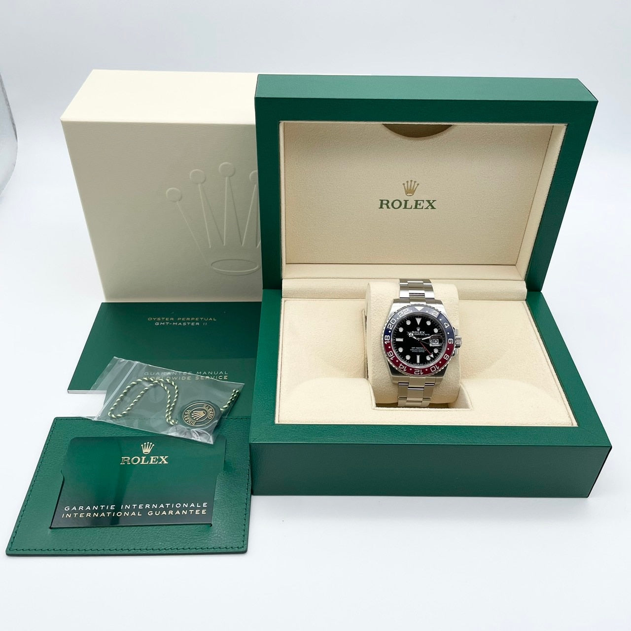 롤렉스 GMT 마스터 II 126710Blro 굴 팔찌 검은 40mm