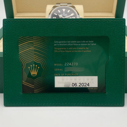 プレオウンド ロレックス エクスプローラー 224270 ブラック 40mm