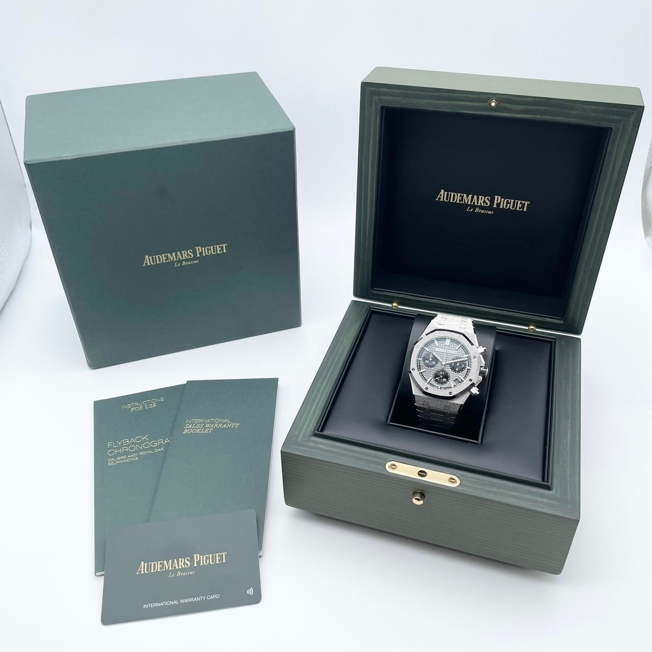 Pre-Owned Audemars Piguet Royal Oak 26239BC.GG.1224BC.02 Frosted Gold Grand Tapestry 41mm