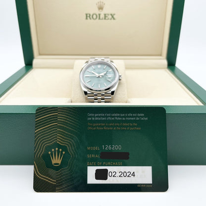 プレオウンド ロレックス デイトジャスト 126200  ミントグリーン ジュビリーブレス 36mm