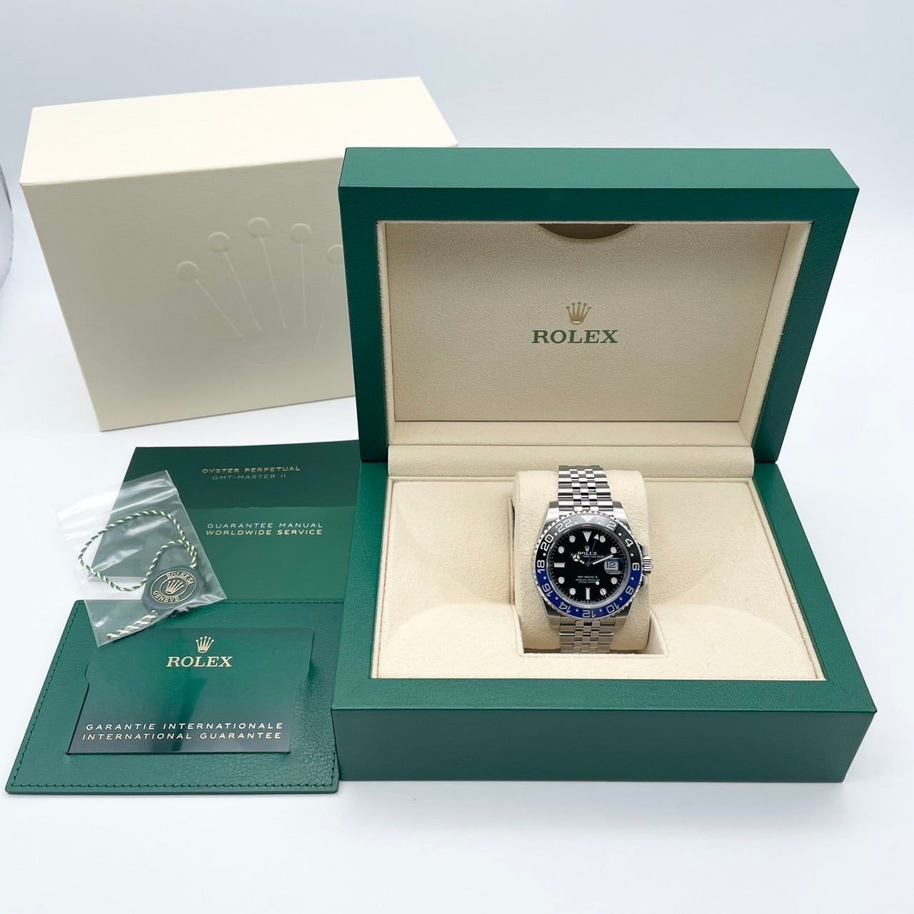 롤렉스 GMT 마스터 II 126710BLNR Jubilee 팔찌 검은 배트맨 40mm