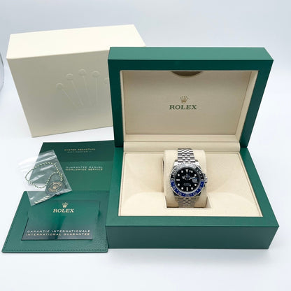 롤렉스 GMT 마스터 II 126710BLNR Jubilee 팔찌 검은 배트맨 40mm