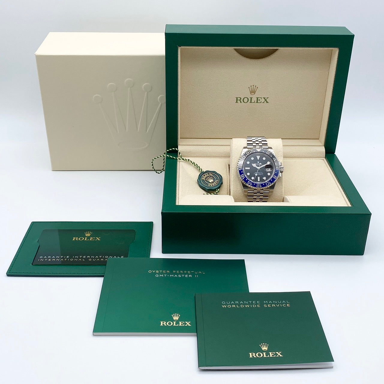 롤렉스 GMT 마스터 II 126710BLNR Jubilee 팔찌 검은 배트맨 40mm