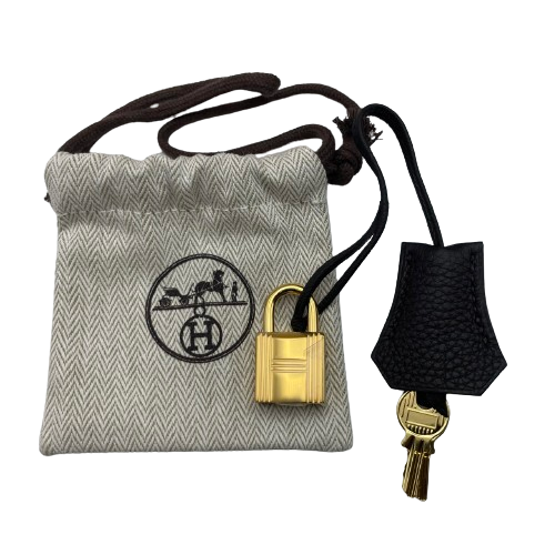 Hermes Birkin 25 Noir Togo Gold 하드웨어 W는 새겨 져 있습니다