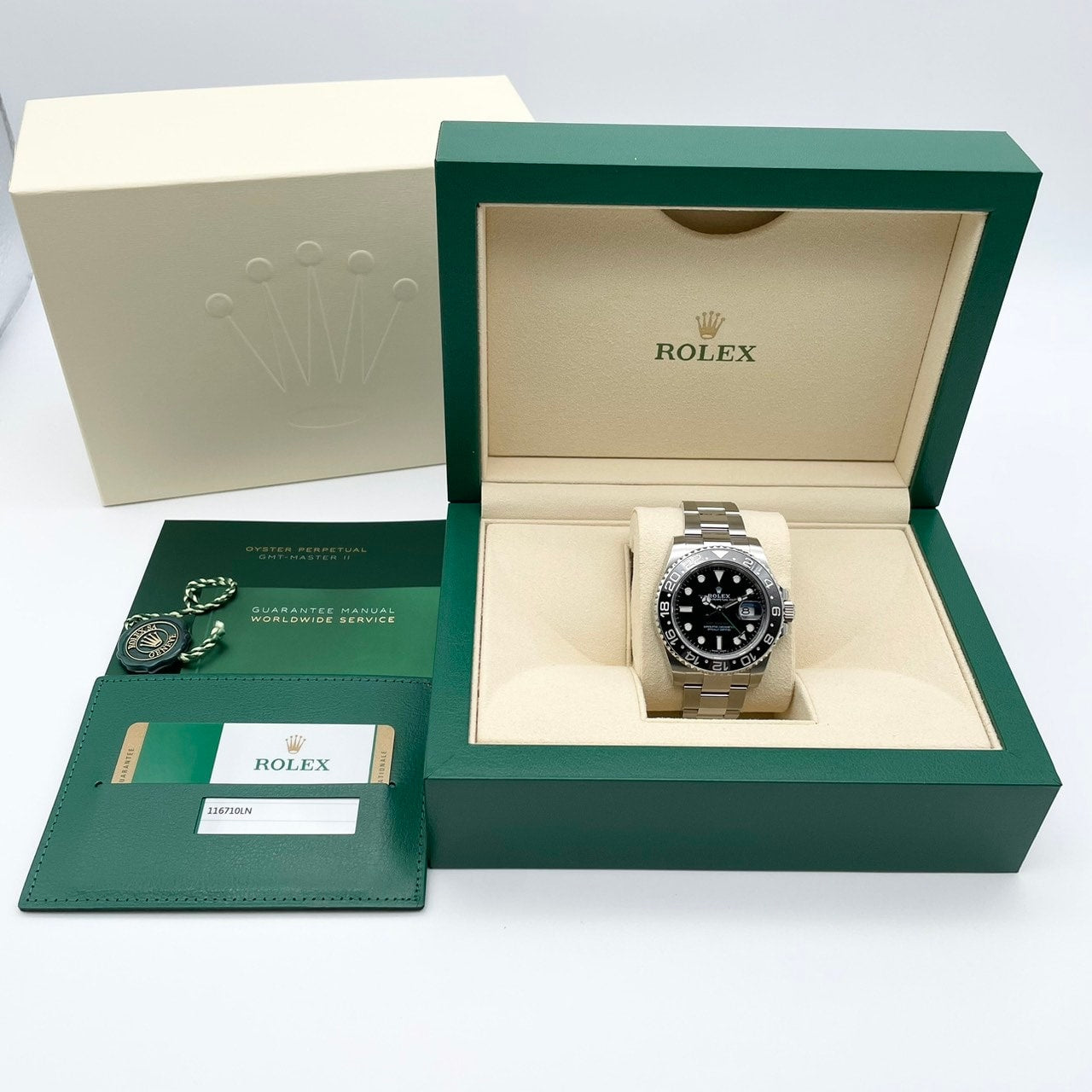 롤렉스 GMT 마스터 II 116710LN 굴 팔찌 40mm