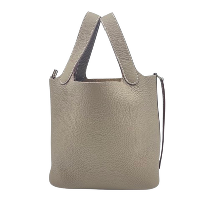 Hermes Picotin Lock PM Etoupe Torillon Clemence Silver Fittings w 새겨 져