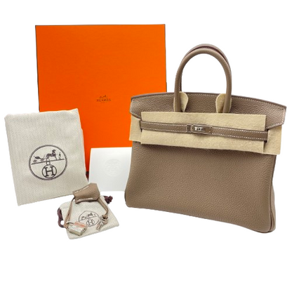 Hermes Birkin 25 Etoup Togo Silver Metal Fittings W 새로