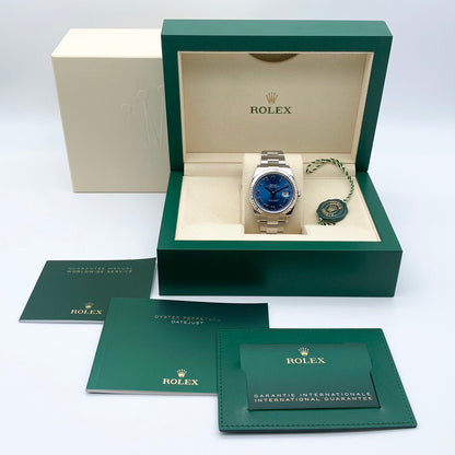 プレオウンド ロレックス デイトジャスト 126334 アズーロブルー オイスターブレス 41mm