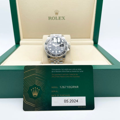 롤렉스 GMT 마스터 II 126710GRNR 블랙 스테인리스 스틸 40mm