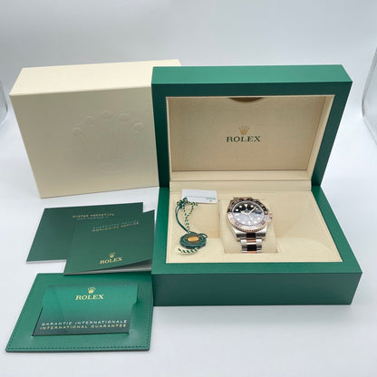 Pre-Owned Rolex GMT Master II 126711CHNR Black Stainless Steel x Pink Gold Oyster Bracelet 40mm