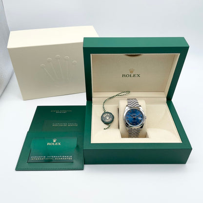 [年終銷售！] 】勞力士datejust 126300 Azzurro Blue Roman Jubilee手鍊41mm