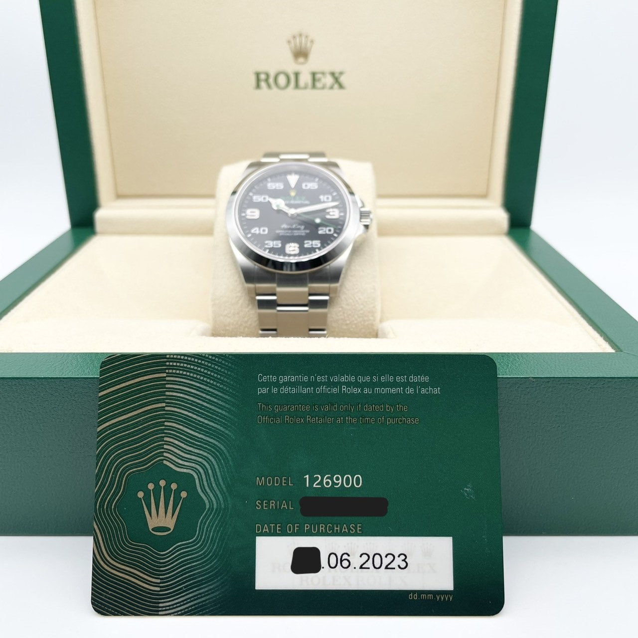 Pre-Owned Rolex Air King 126900 Black 40mm