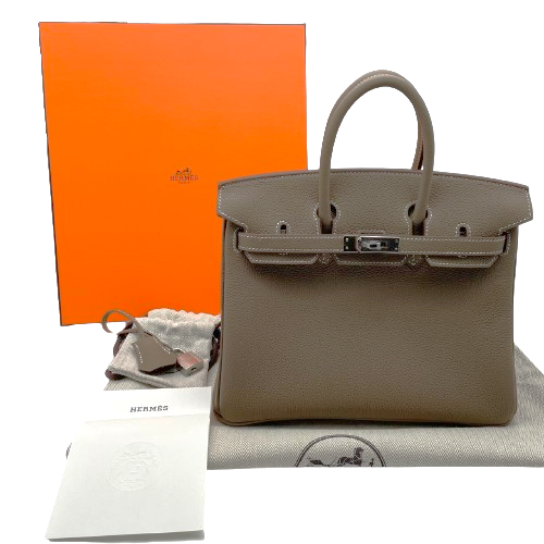 Hermes Birkin 25 Etoup Togo Silver Metal Fittings W 새로
