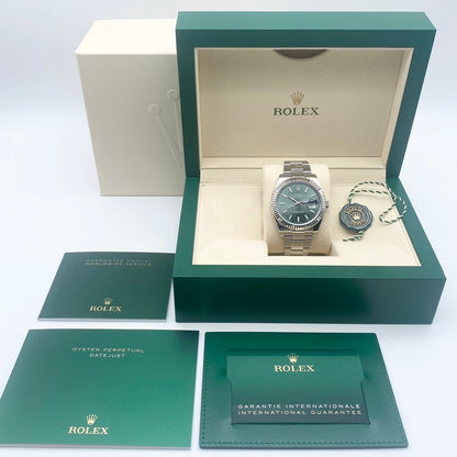 プレオウンド ロレックス デイトジャスト 126334 ミントグリーン オイスターブレス 41mm