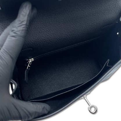 プレオウンド エルメス ケリー 25 ノワール トゴ シルバー金具 W刻印