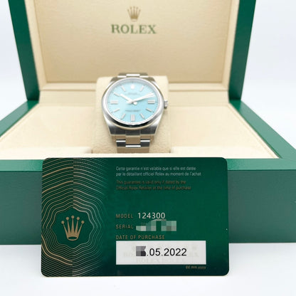 プレオウンド ロレックス オイスターパーペチュアル 124300 ターコイズブルー ステンレスチール 41mm