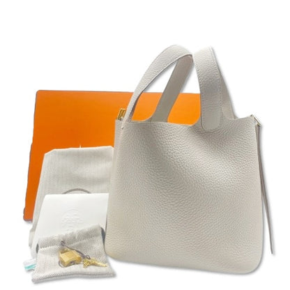 二手的爱马仕picotin Lock PM Cre torillon Clemence Gold Hardware k刻了