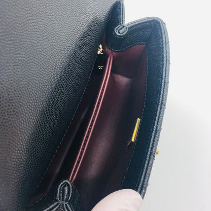 二手Chanel Matelasse顶部手柄Mini 2-Way Bag AS2215