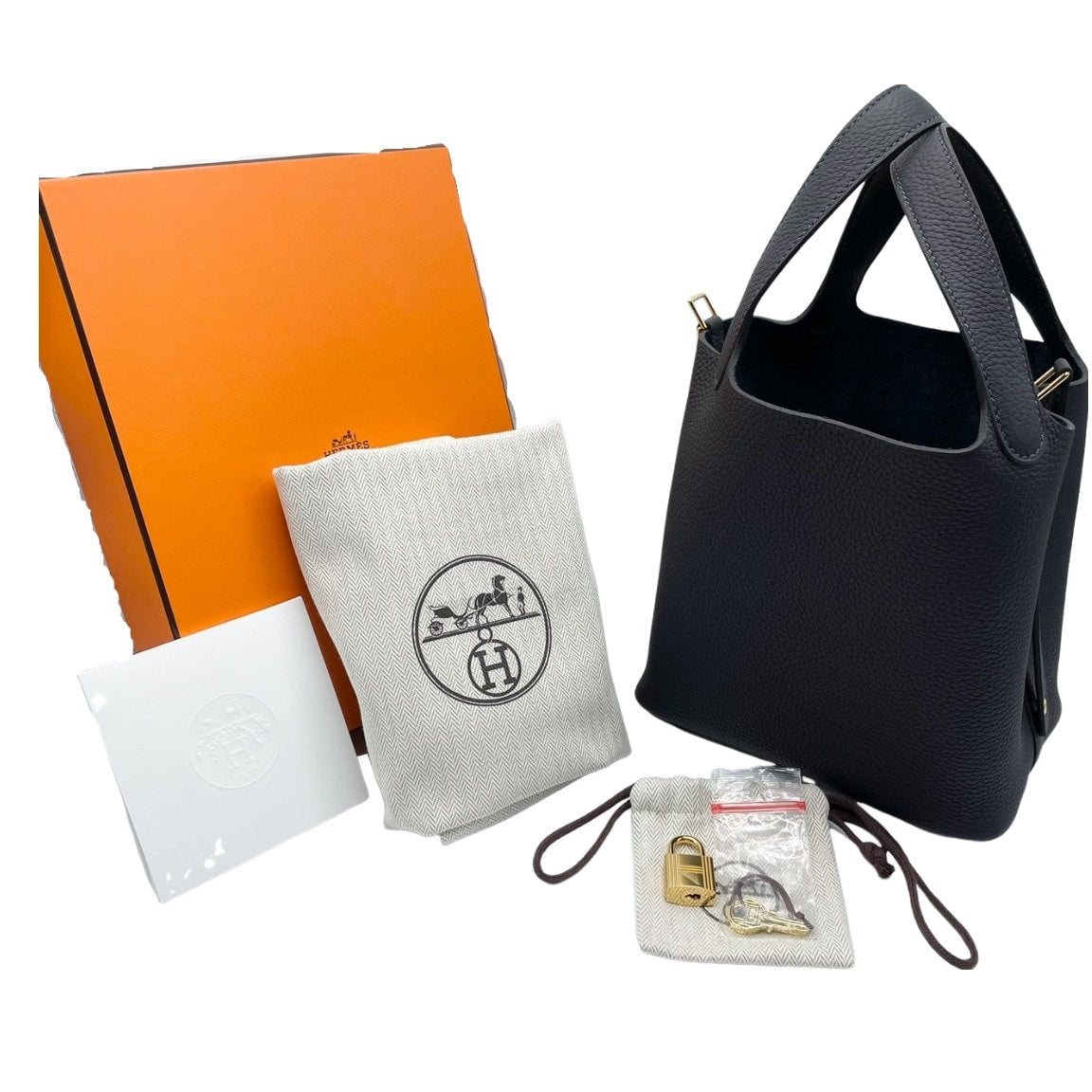 Hermes Picotin Lock PM Torillon Clemence Cavan B는 새겨 져 있습니다