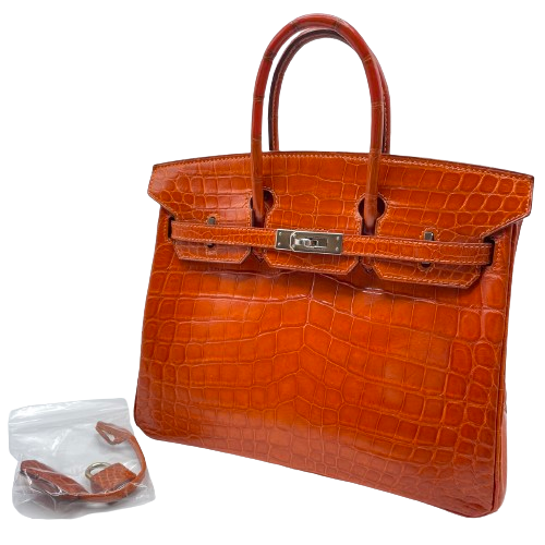 Hermes Birkin 25 Crocodile Nirotticus Gold 하드웨어 □ 새겨 져 있습니다