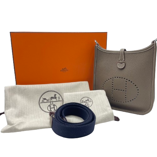 Pre-Owned Hermes Evelyn TPM Torillon Clemence Etoup Silver Metal Fittings Z Engraved