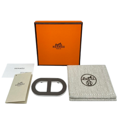 Hermes Chene D 'Ankle Brooch Etane Vaux Epson/Metal