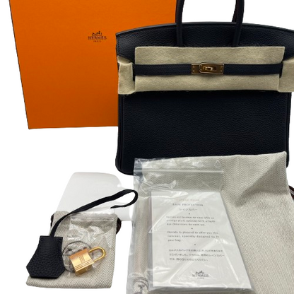 Hermes Birkin 25 Noir Togo Rose Gold Hardware D 조각