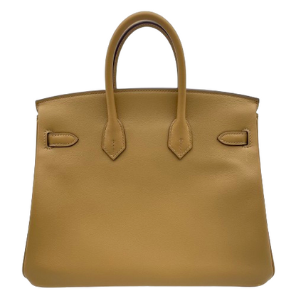 Hermes Birkin 25 Biscuy Voor Swift Silver Fittings Z 새겨 져