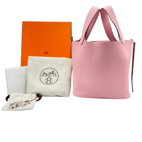 [現金特價]愛馬仕picotin lock pm玫瑰sakura torillon clemence silver fittings b刻