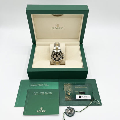 [新2023]勞力士Daytona 126503g明亮的黑色和金色8p鑽石40mm