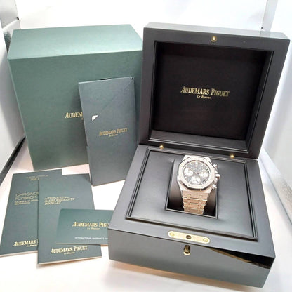 Pre-Owned Audemars Piguet Royal Oak 26239BC.GG.1224BC.02 Frosted Gold Grand Tapestry 41mm