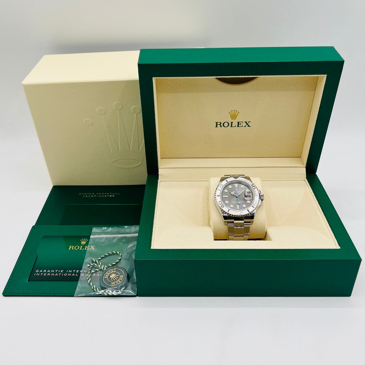 사전 소유 롤렉스 요트 마스터 126622 굴 팔찌 다크 로듐 40mm