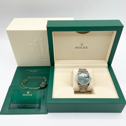 プレオウンド ロレックス デイトジャスト 126200  ミントグリーン オイスターブレス 36mm