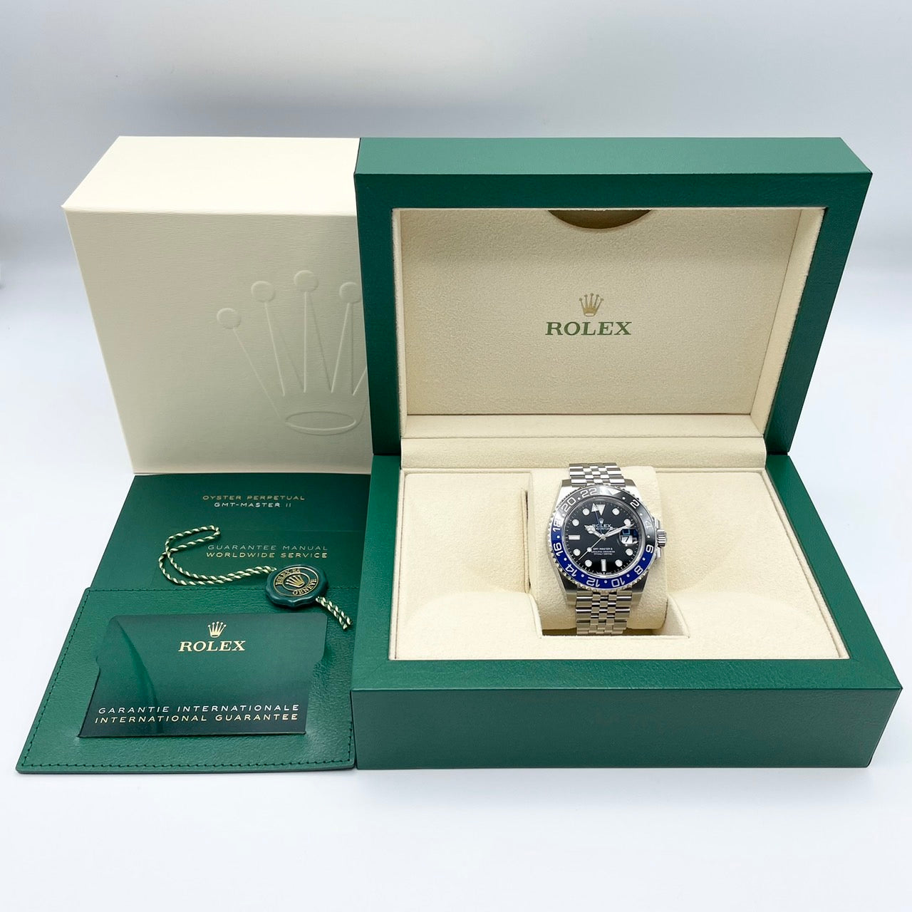 롤렉스 GMT 마스터 II 126710BLNR Jubilee 팔찌 검은 배트맨 40mm