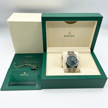 プレオウンド ロレックス デイトジャスト 126300 フルーテッドモチーフミントグリーン　オイスターブレスレット 41mm