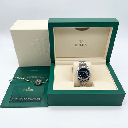 プレオウンド ロレックス デイトジャスト 126200 ブルー フルーテッドモチーフ ジュビリーブレスレット36mm