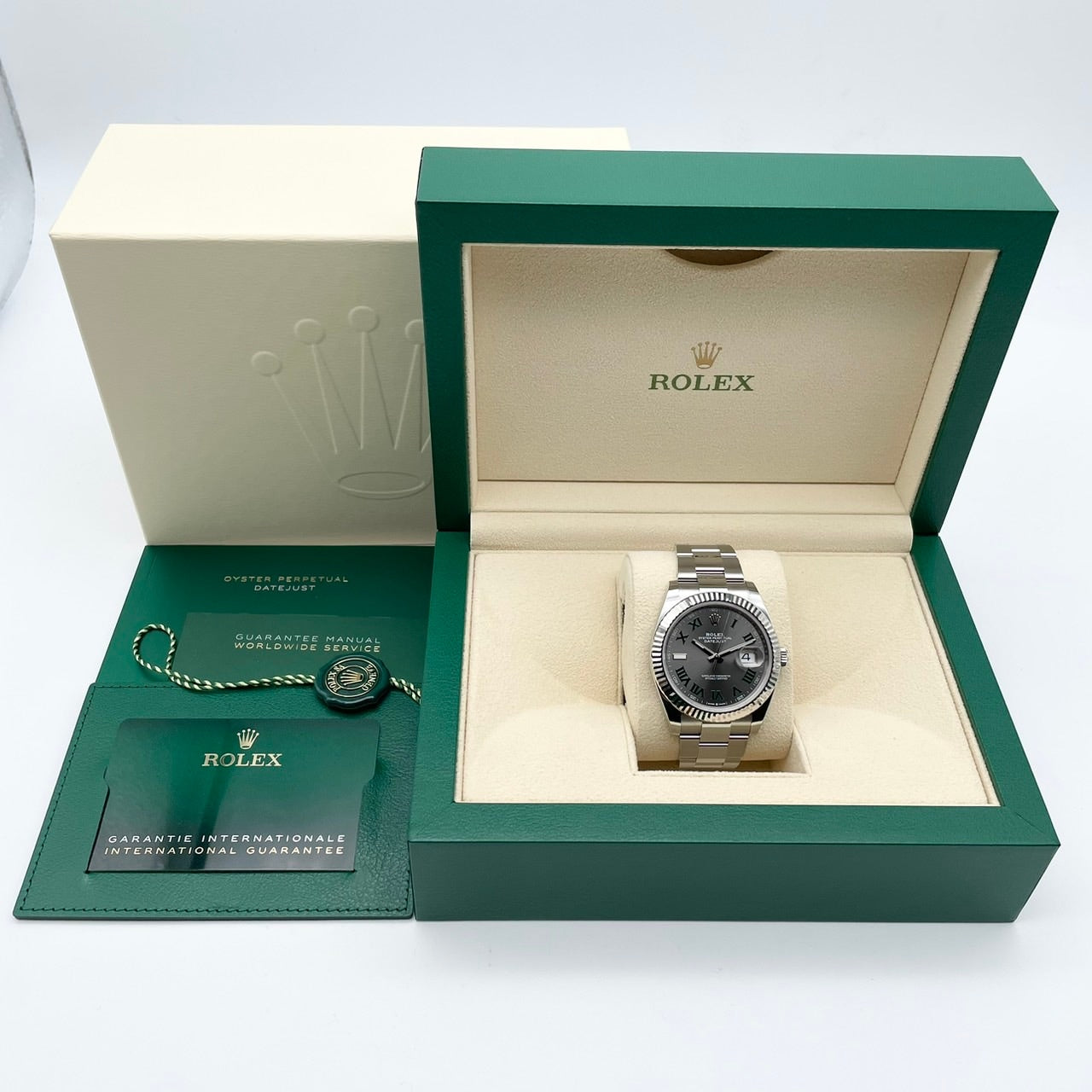 プレオウンド ロレックス デイトジャスト 126334 スレートローマン オイスターブレスレット 41mm