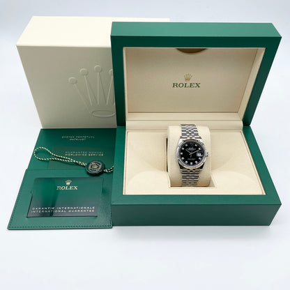 プレオウンド ロレックス デイトジャスト 126234G ブラック ジュビリーブレス 36mm