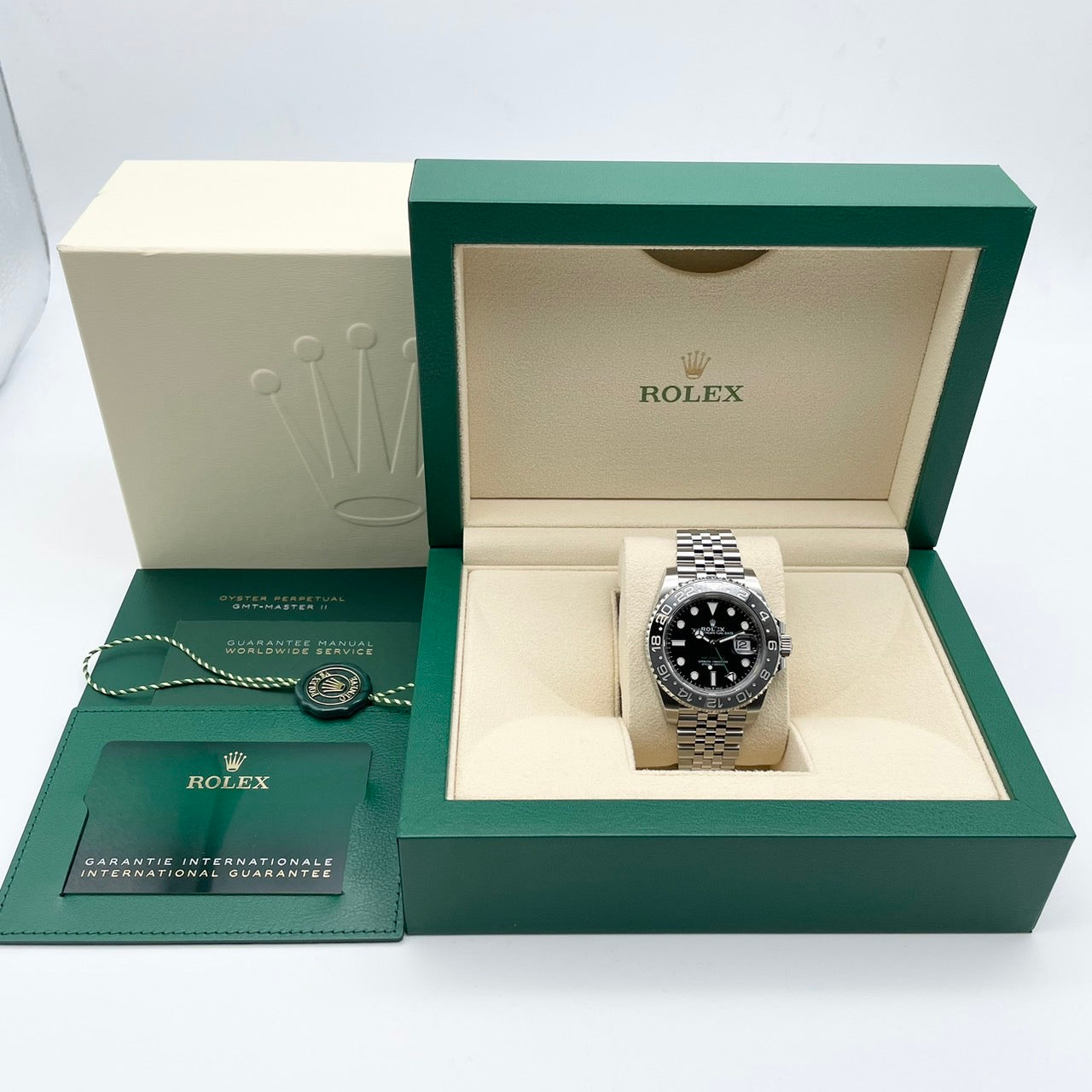 [2024 년의 새로운 릴리스! ! Rolex GMT 마스터 II 126710GRNR 검은 요빌 팔찌 40mm
