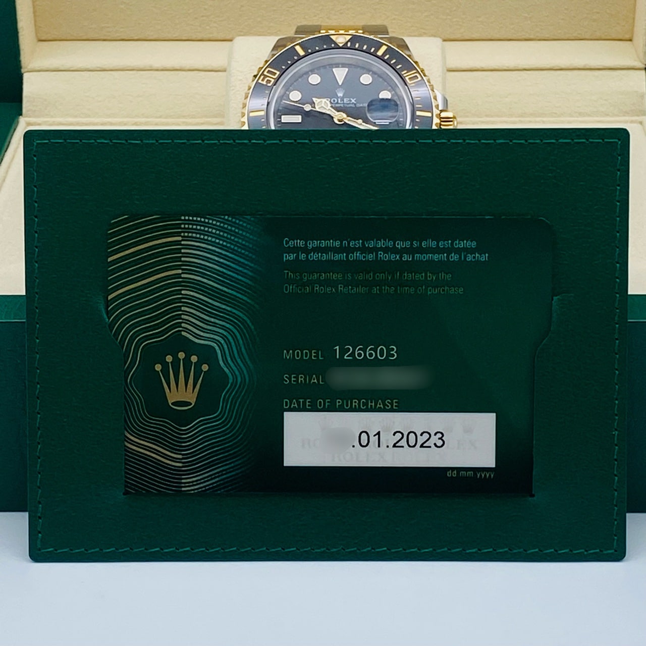 사전 소유 롤렉스 바다 거주자 126603 블랙 43mm