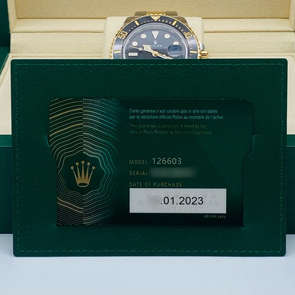 사전 소유 롤렉스 바다 거주자 126603 블랙 43mm