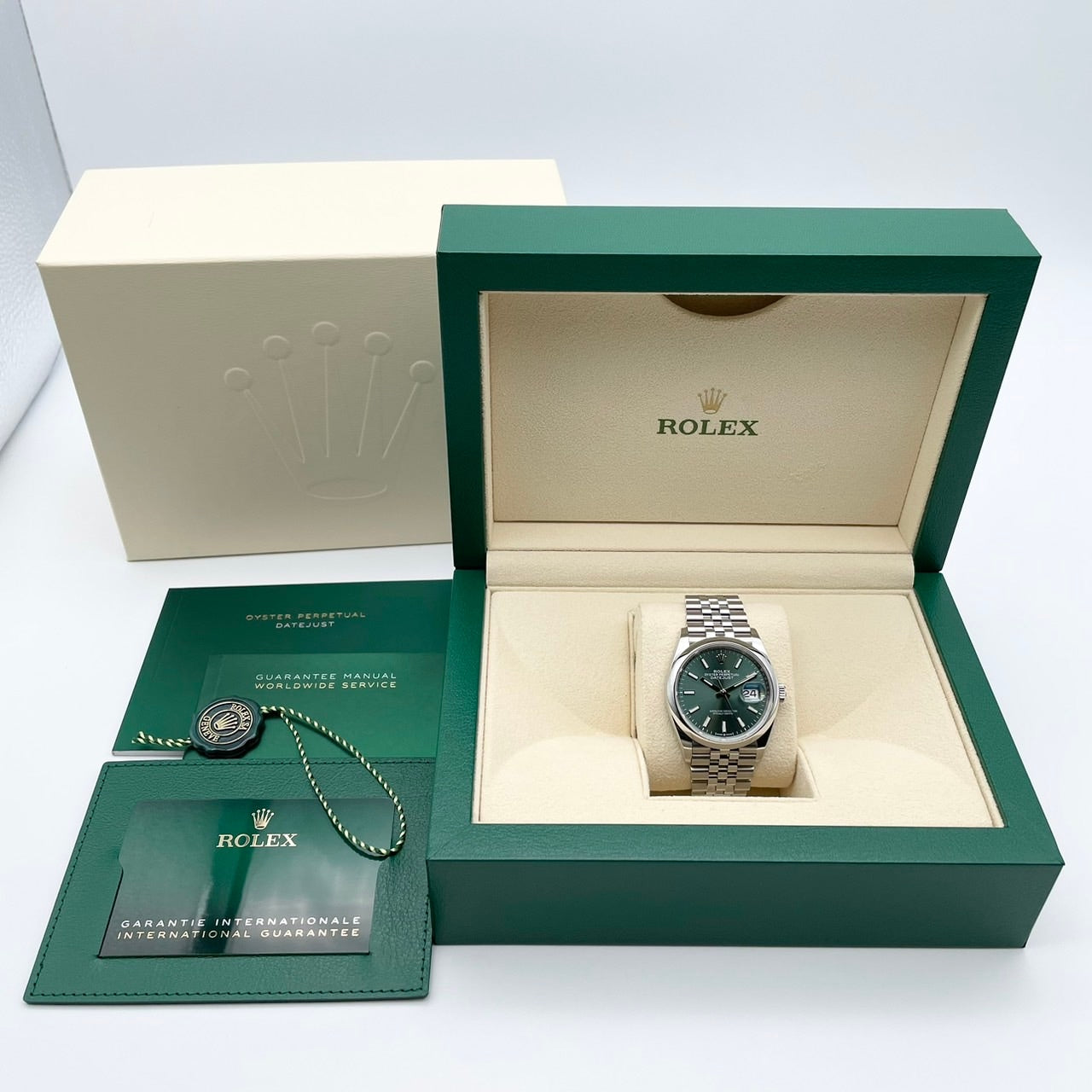 プレオウンド ロレックス デイトジャスト 126200  ミントグリーン ジュビリーブレス 36mm