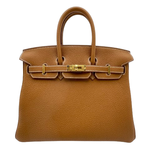Hermes Birkin 25 골드 토고 골드 ​​하드웨어 w 새로워졌습니다