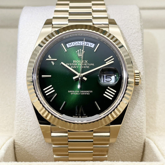 プレオウンド ロレックス デイデイト 228238 グリーンオンブレ プレジデントブレスレット 40mm