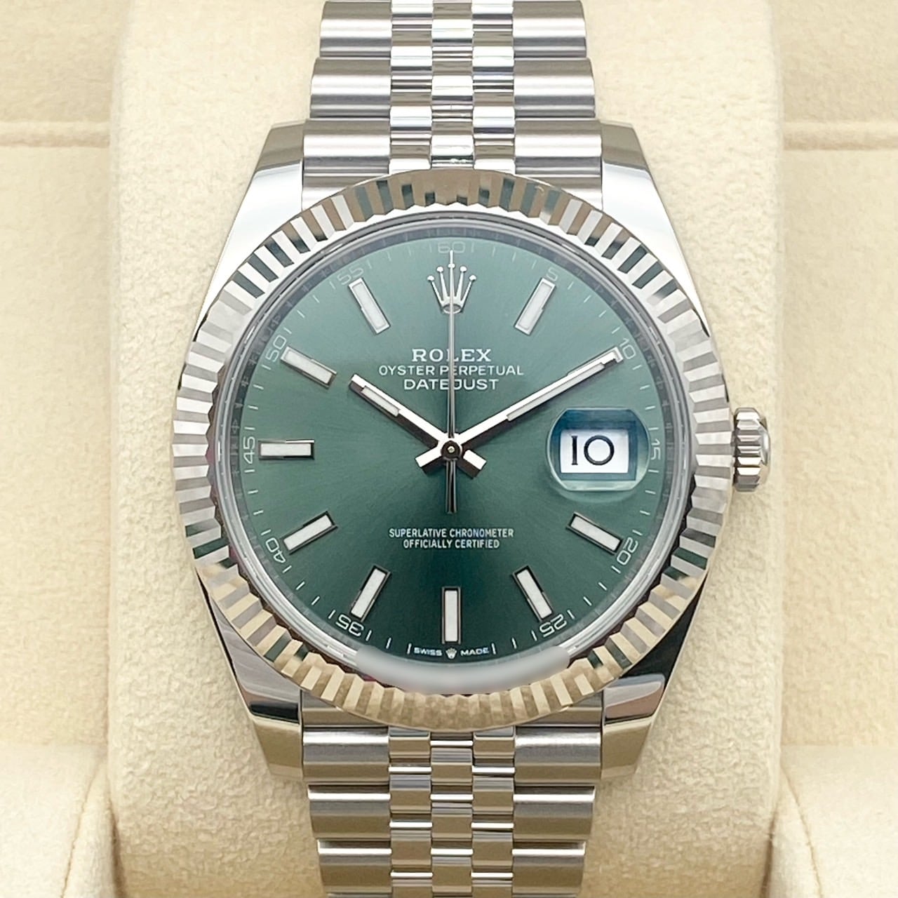 プレオウンド ロレックス デイトジャスト 126334 ミントグリーン ジュビリーブレス 41mm